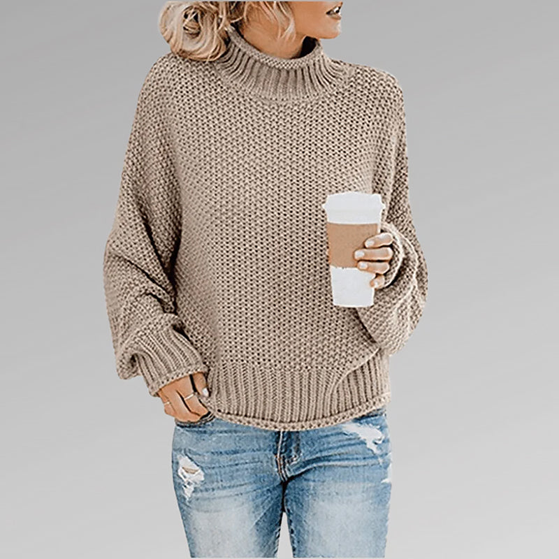 Women's Loose Turtleneck Sweater | Long Sleeve