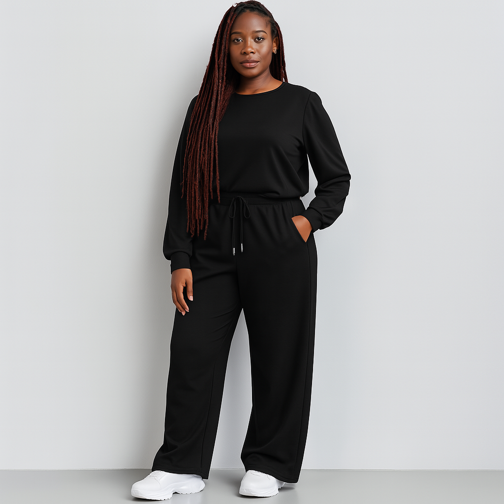 Ladies Wide-Leg Joggers | Elastic Waist