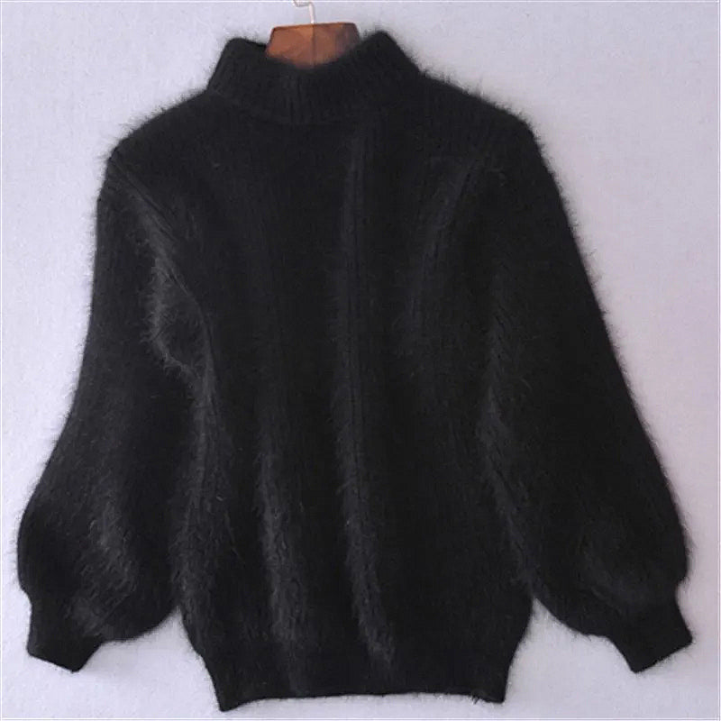 Ladies Loose Turtleneck Sweater | Wide Sleeves