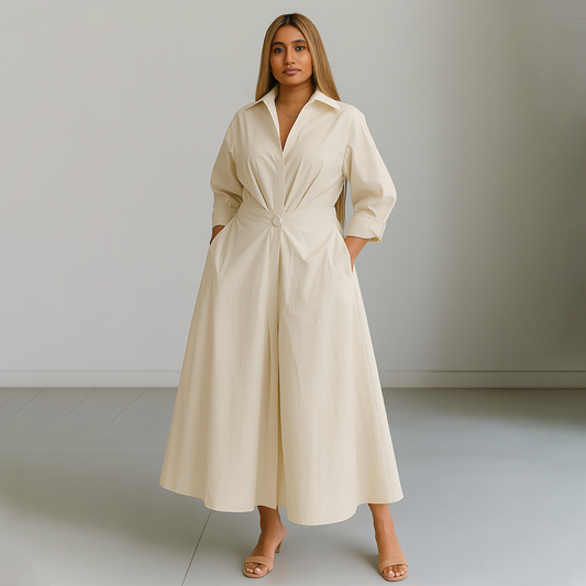 Women's Wrap Style Maxi Dress | Fitted Flared