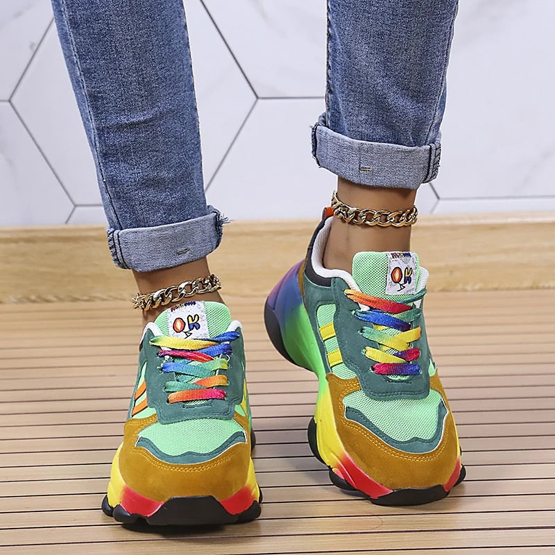 Ladies Colourful Sneakers | Cushioned Sole