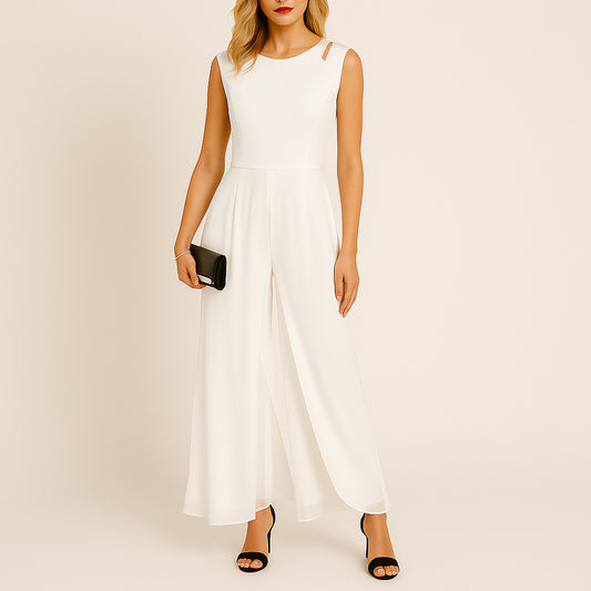Ladies Sleeveless Jumpsuit | Wide Leg