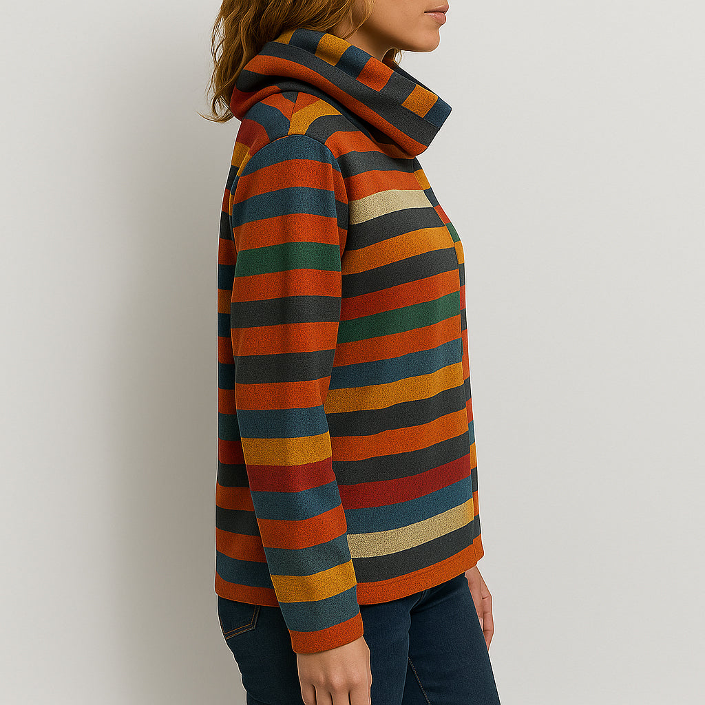 Hoodie | Ladies Multicolour Hoodie | Striped Design