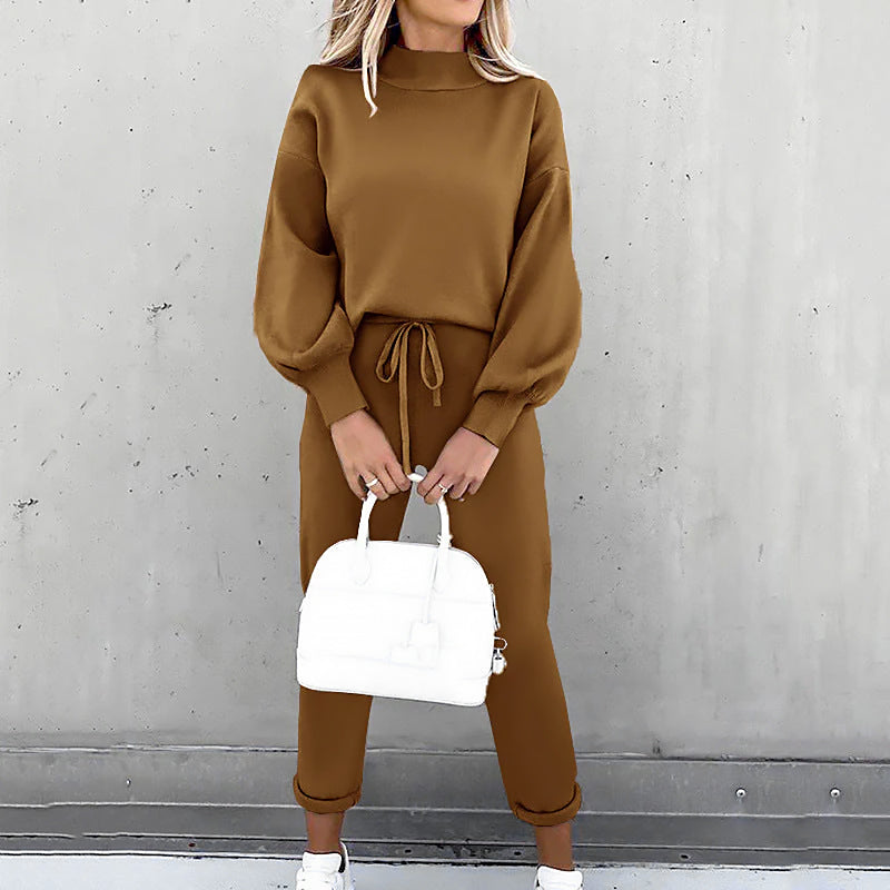 Ladies Two Piece Casual Set | Balloon Sleeve Cut