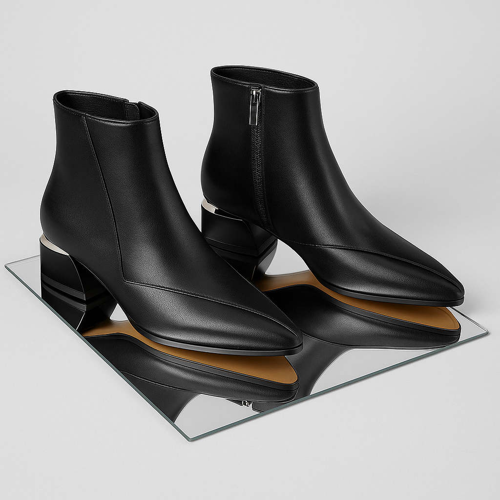 Ladies Pointed Ankle Boots | Slip-On Fit
