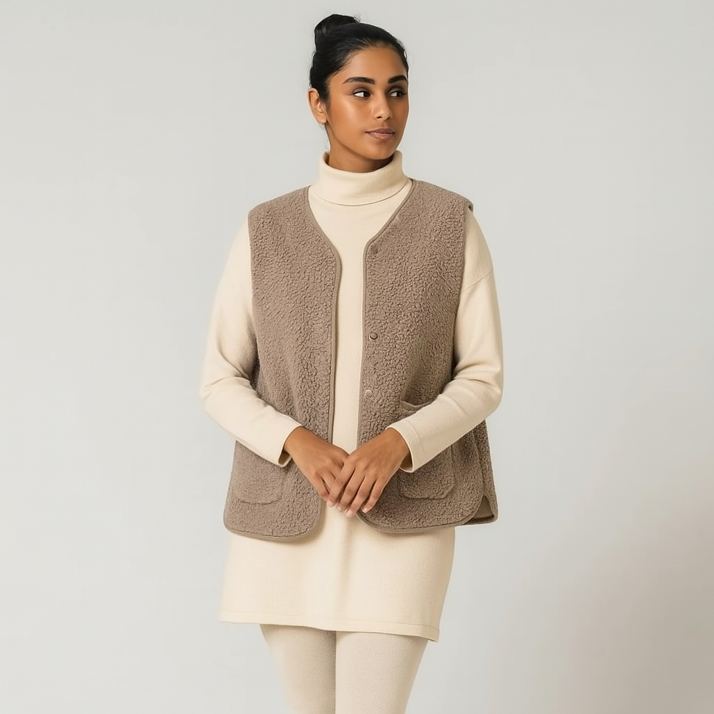 Ladies Sleeveless Casual Vest | V Neckline