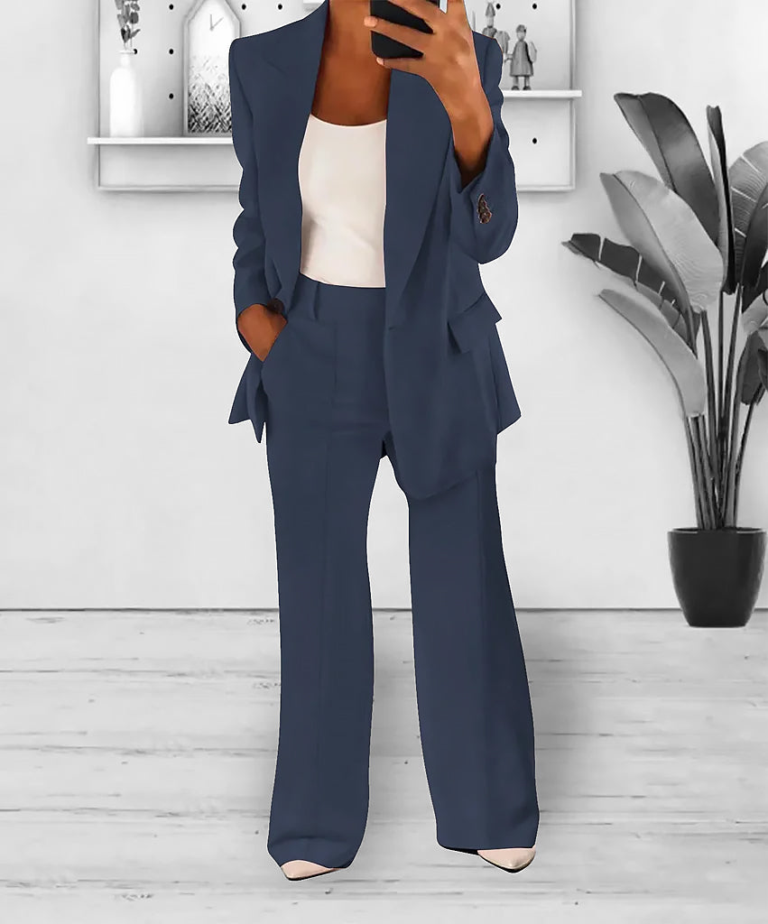 Ladies Two Piece Set with Blazer | Wide Fit