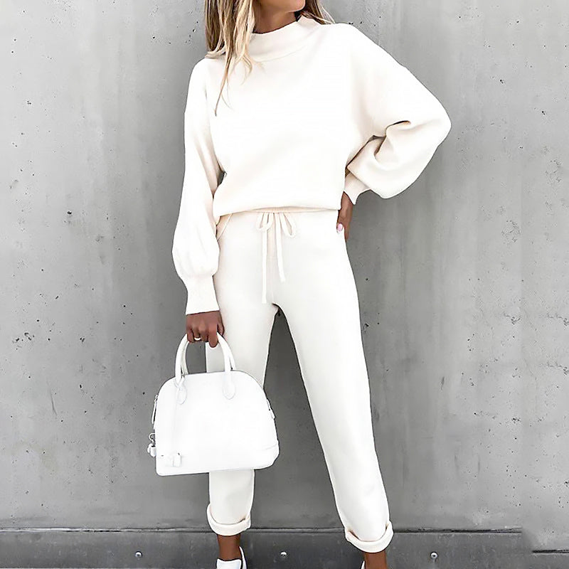 Ladies Two Piece Casual Set | Balloon Sleeve Cut