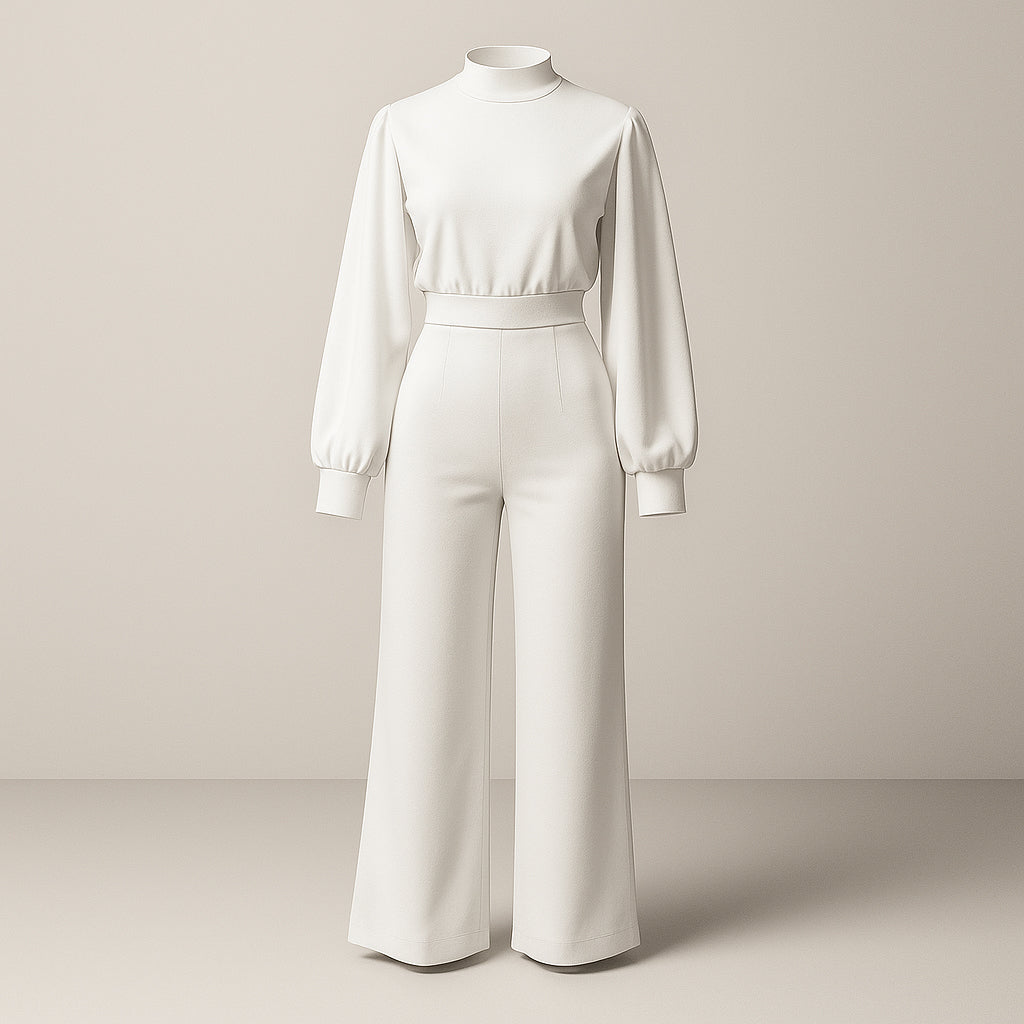Ladies Fitted Jumpsuit | Wide Leg