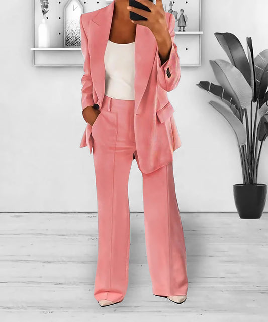 Ladies Two Piece Set with Blazer | Wide Fit