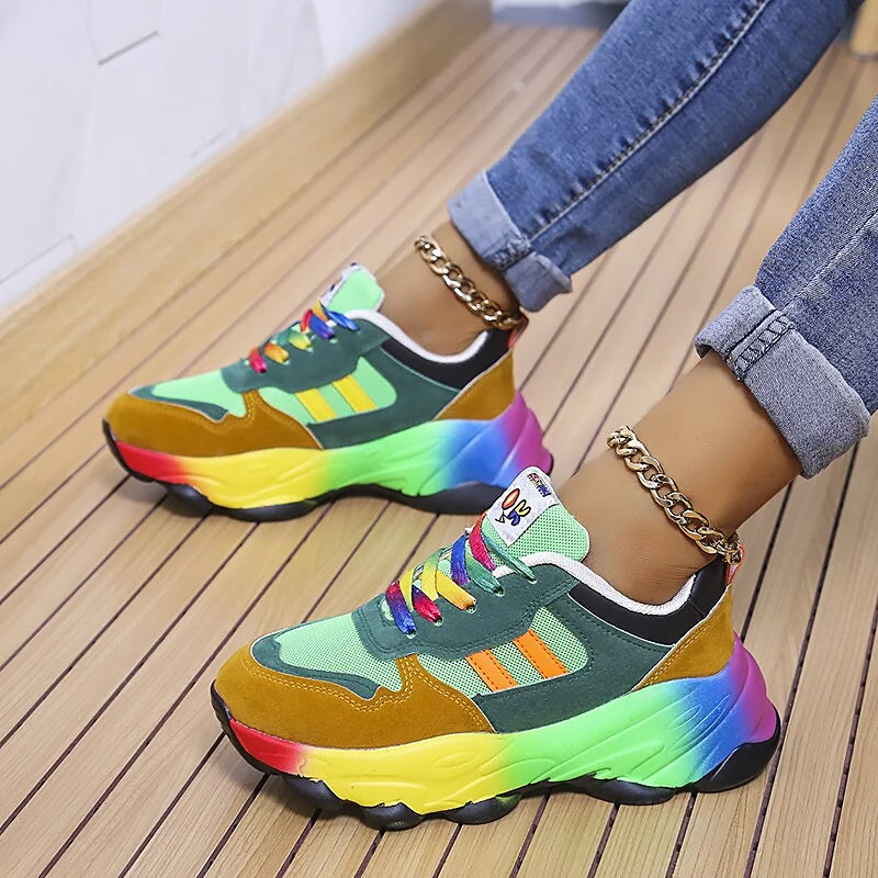 Ladies Colourful Sneakers | Cushioned Sole