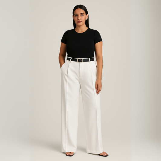 Women Wide Leg Trousers | High Waist Elegant