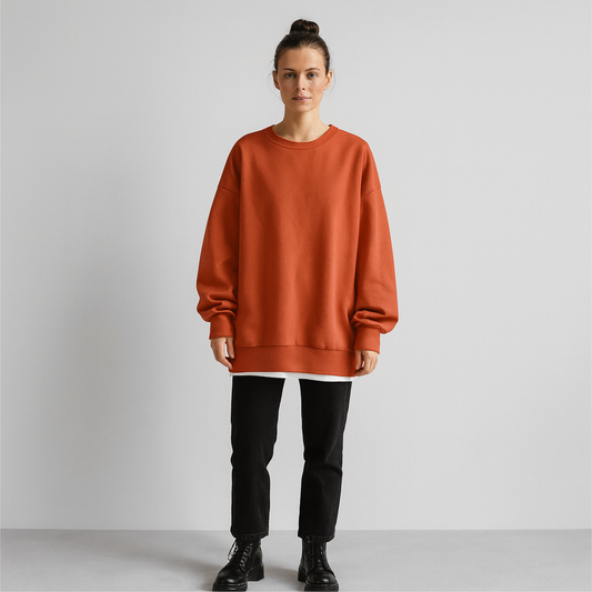 Women Longline Oversized Sweatshirt | Minimal Style