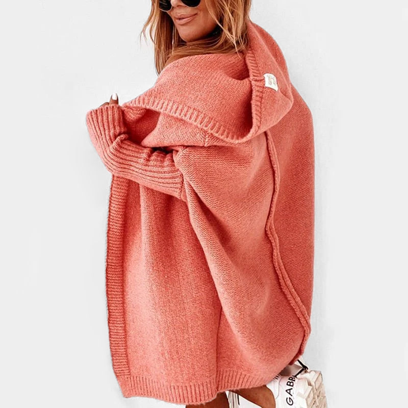 Ladies Loose Hooded Cardigan | Relaxed Fit