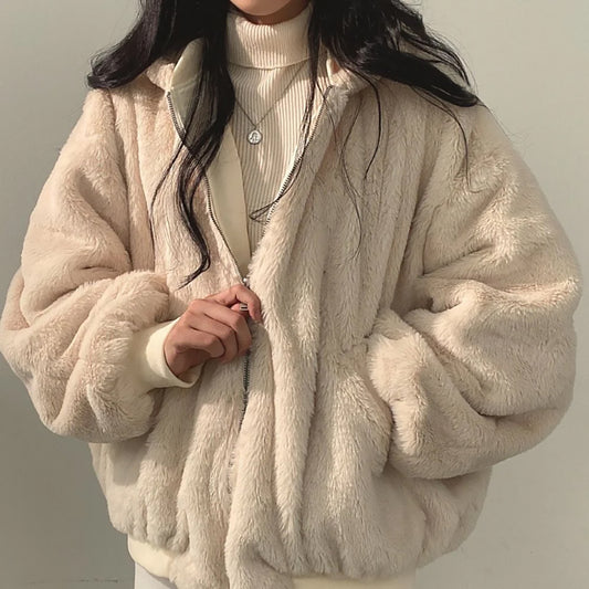 Ladies Reversible Oversize Jacket | Hooded Zip