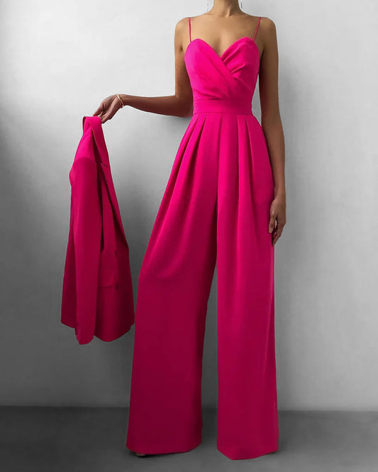 Ladies Sleeveless Jumpsuit | Sweetheart Neckline