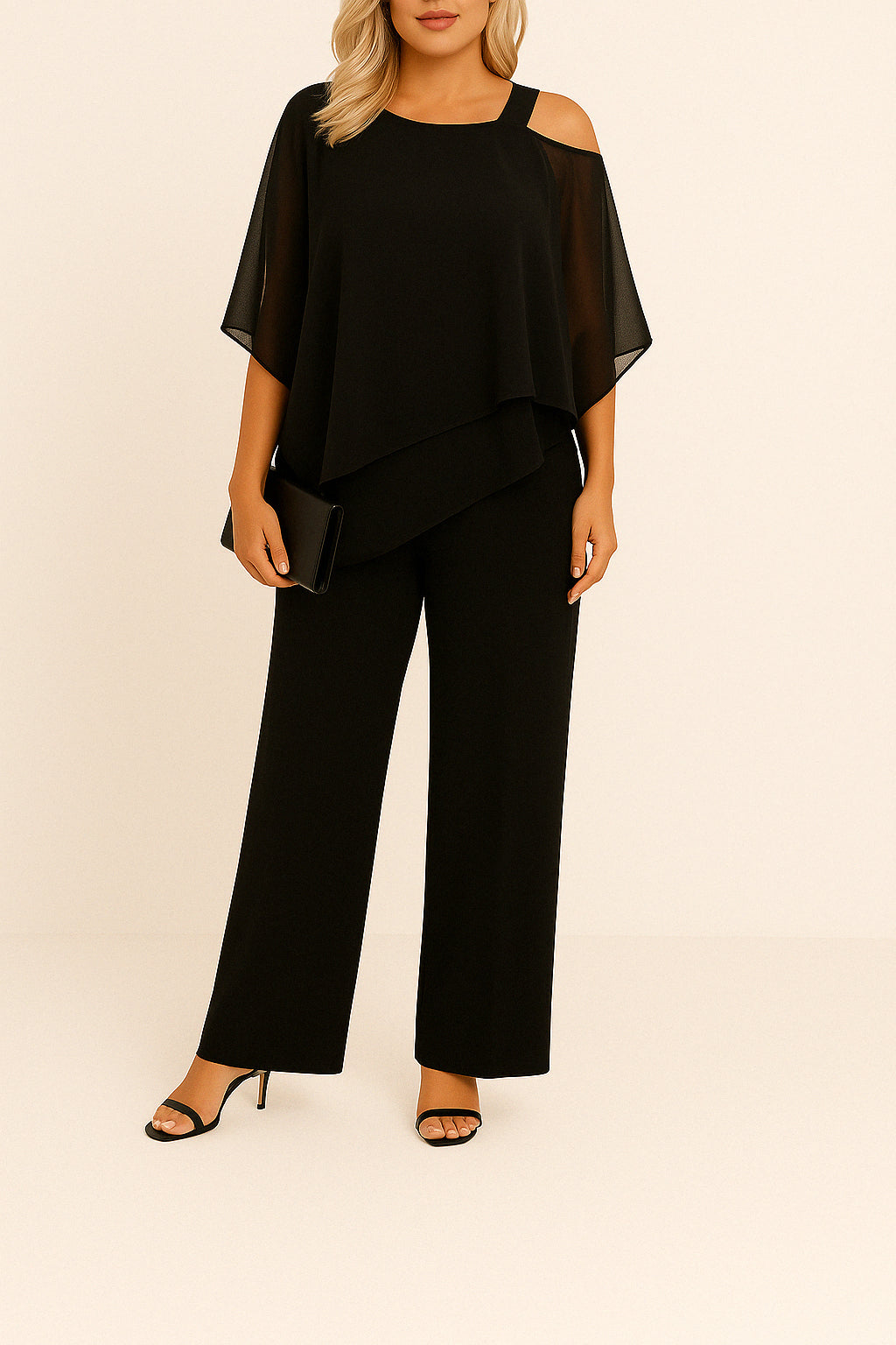 Ysolde | Women Off Shoulder Trouser Set | Wide Leg Draped