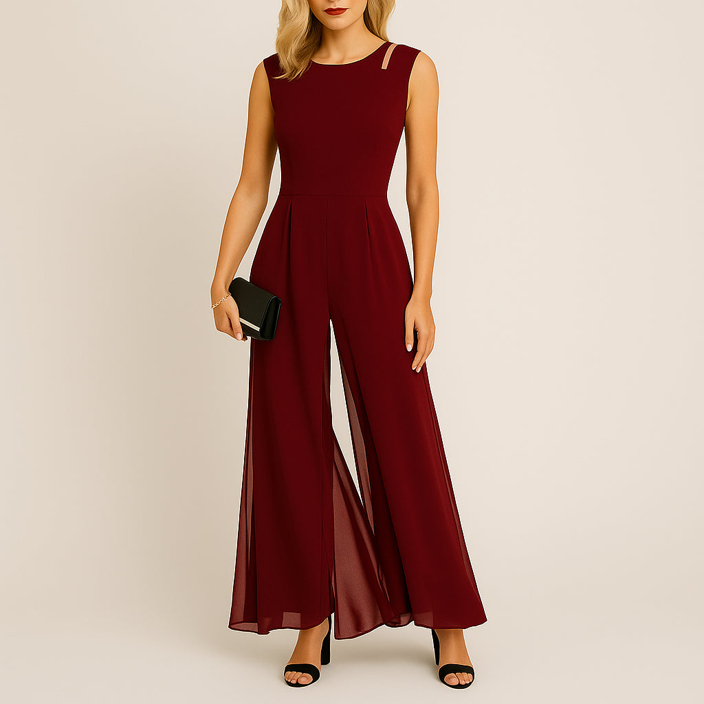 Ladies Sleeveless Jumpsuit | Wide Leg