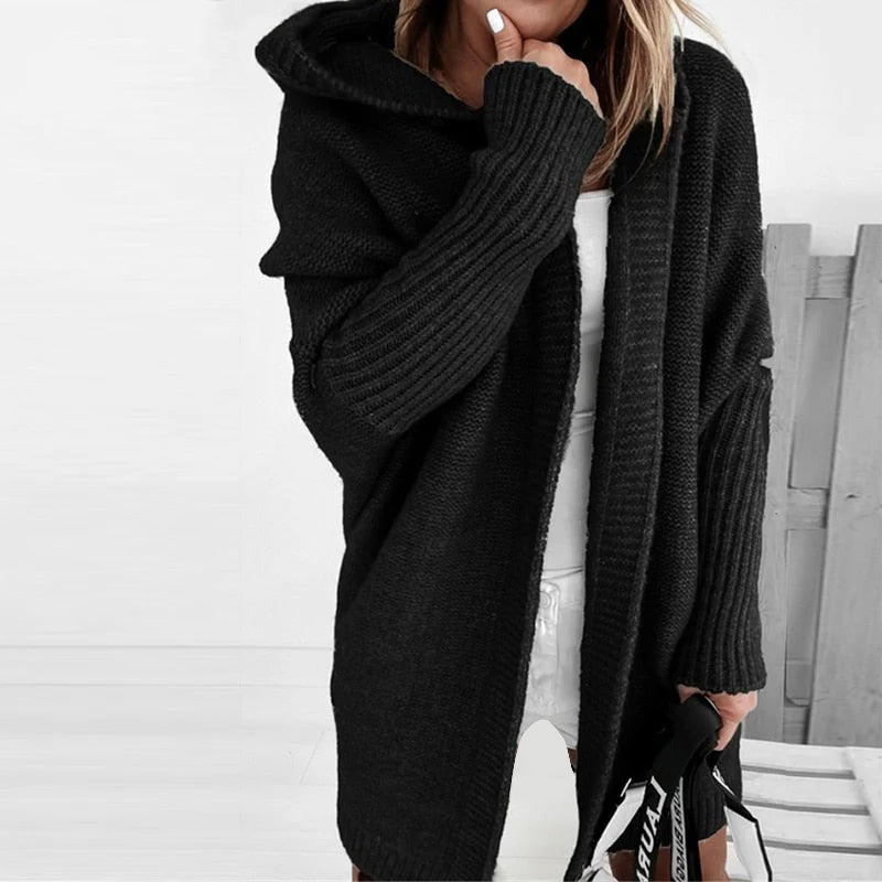 Ladies Loose Hooded Cardigan | Relaxed Fit