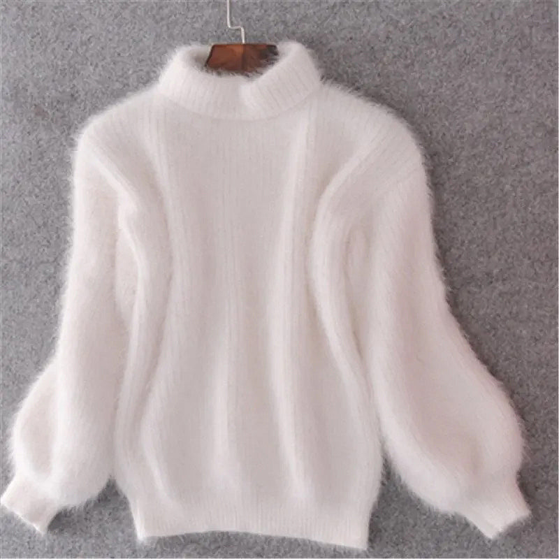Ladies Loose Turtleneck Sweater | Wide Sleeves