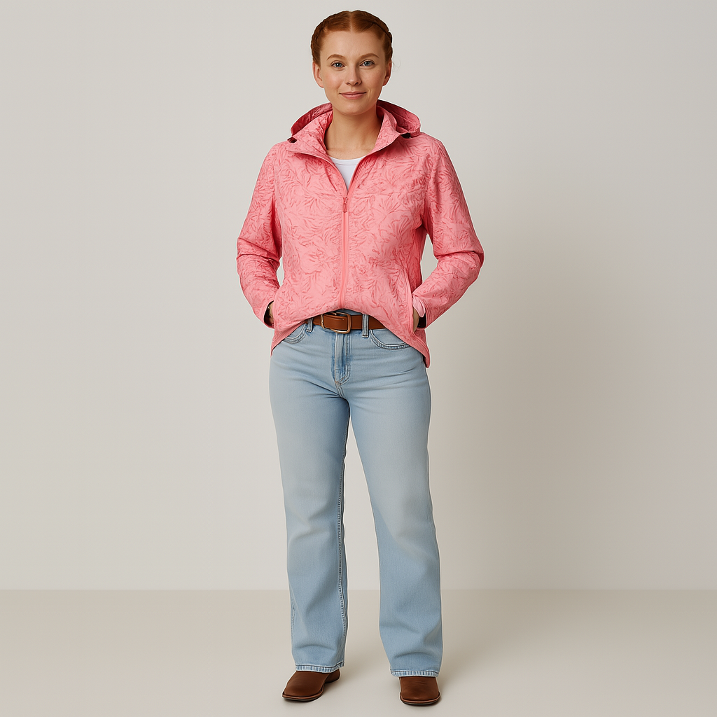 Ladies Printed Outdoor Jacket | With Hood