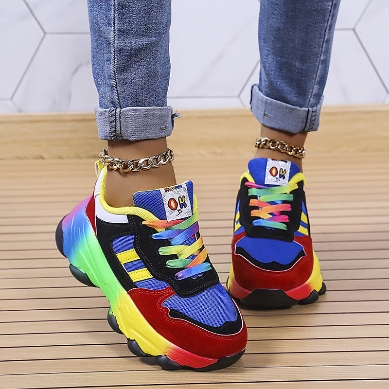 Ladies Colourful Sneakers | Cushioned Sole