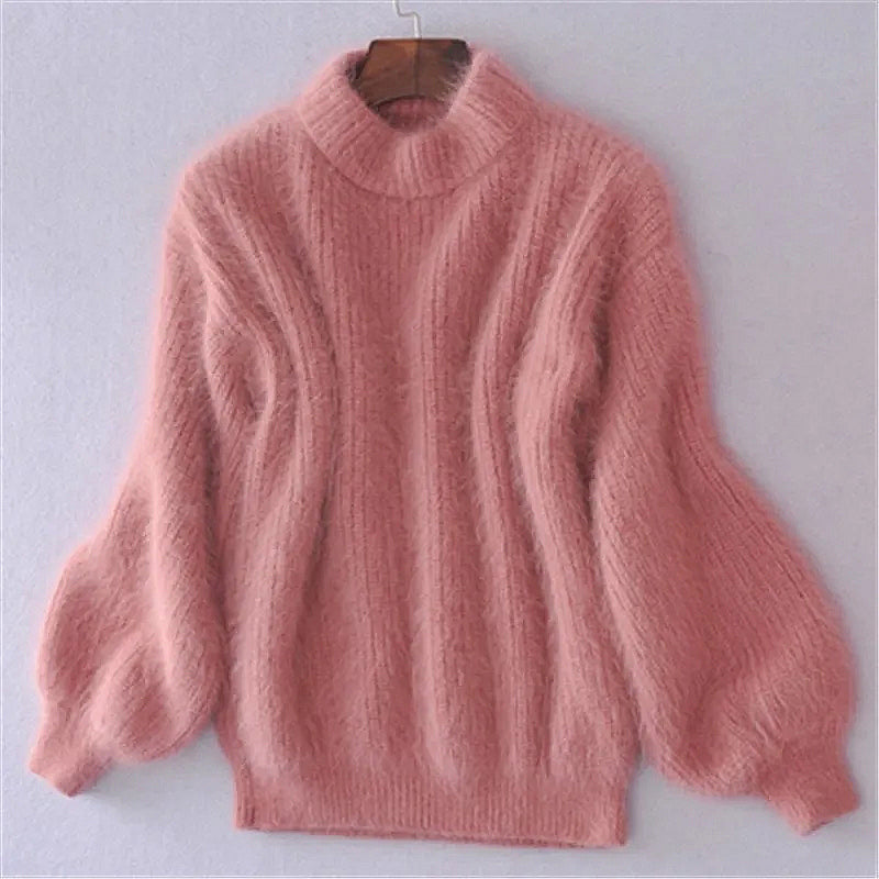 Ladies Loose Turtleneck Sweater | Wide Sleeves