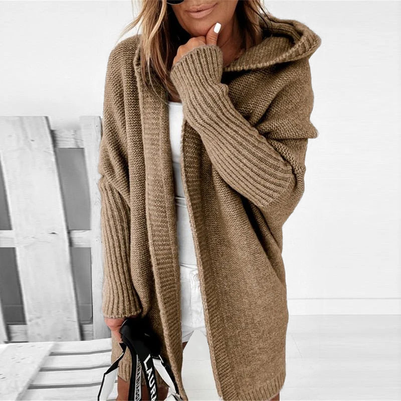 Ladies Loose Hooded Cardigan | Relaxed Fit
