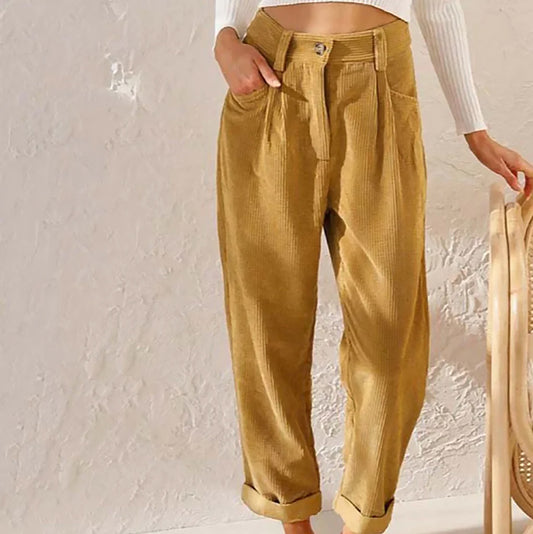 Ladies Wide Leg Pants | Elastic Waistband