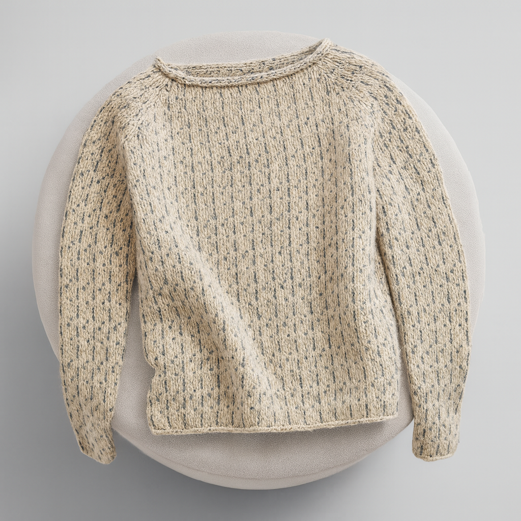 Ladies Chunky Textured Sweater | Boat Neck Straight Cut