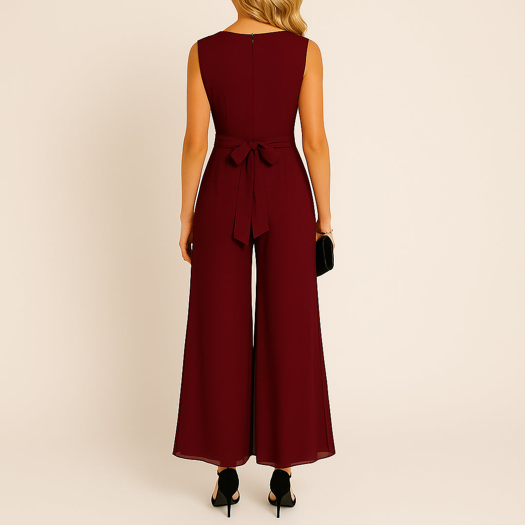 Ladies Sleeveless Jumpsuit | Wide Leg