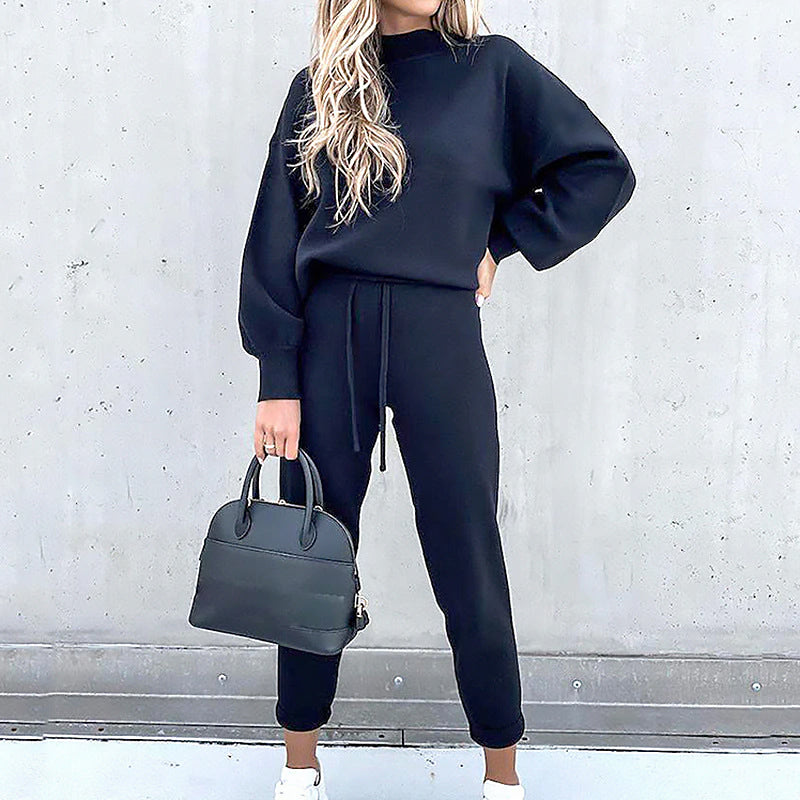 Ladies Two Piece Casual Set | Balloon Sleeve Cut