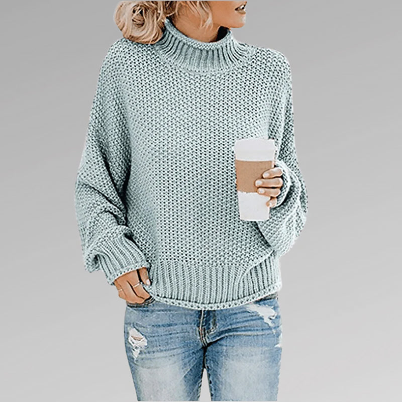 Women's Loose Turtleneck Sweater | Long Sleeve