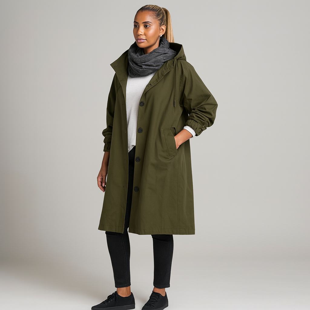 Women Hooded Oversized Coat | Wind Resistant