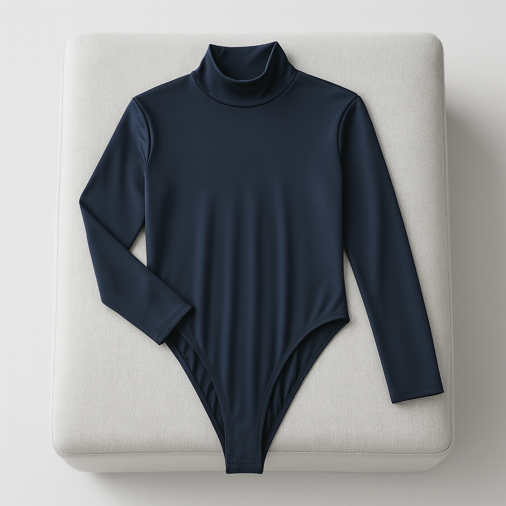 Ladies Slim Fit Turtleneck Bodysuit | Long Sleeve Base