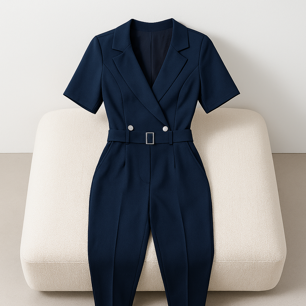 Ladies Fitted Jumpsuit | Belted Closure