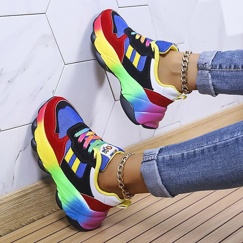 Ladies Colourful Sneakers | Cushioned Sole