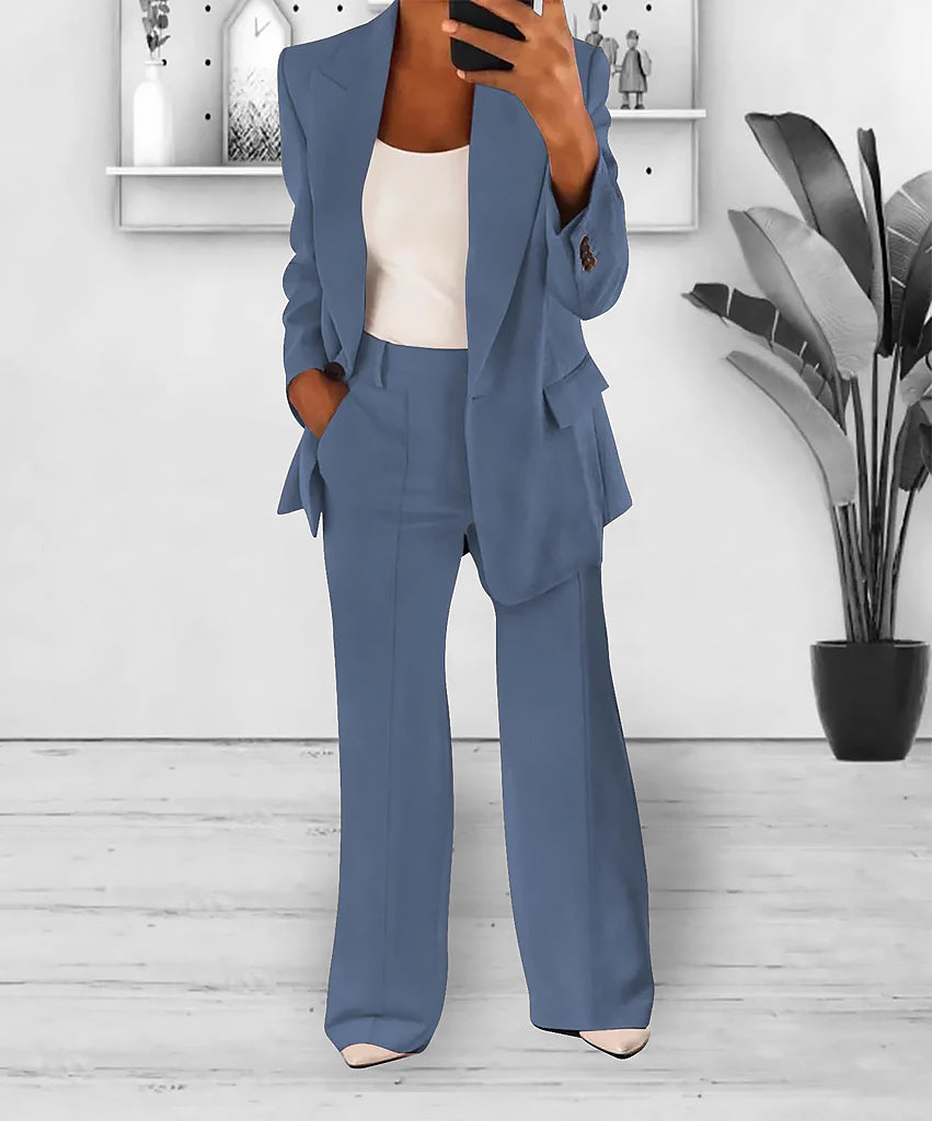 Ladies Two Piece Set with Blazer | Wide Fit