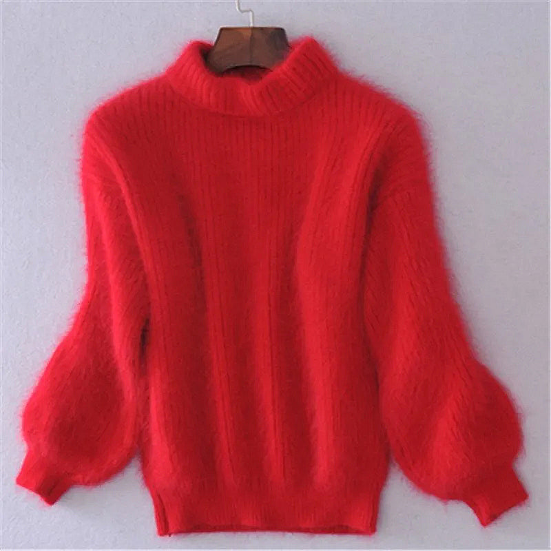 Ladies Loose Turtleneck Sweater | Wide Sleeves
