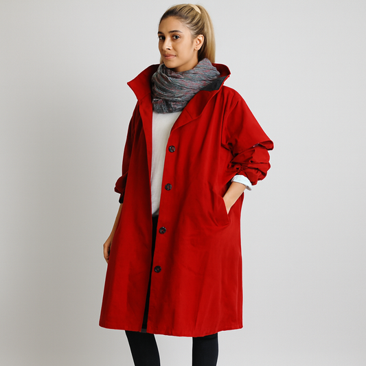 Women Hooded Oversized Coat | Wind Resistant