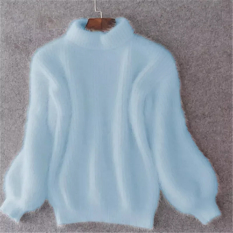 Ladies Loose Turtleneck Sweater | Wide Sleeves