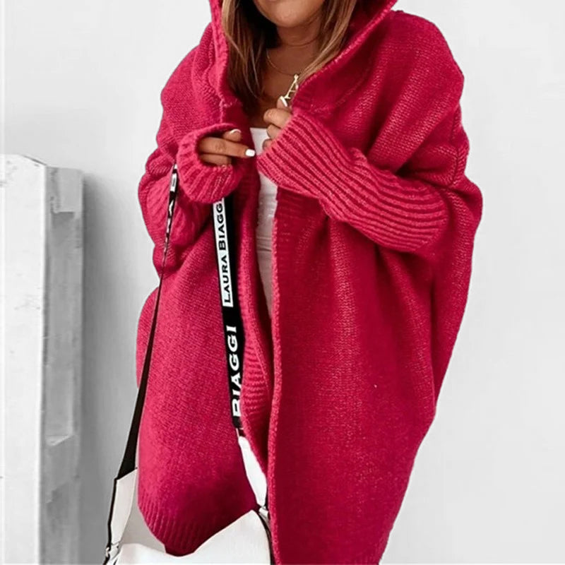 Ladies Loose Hooded Cardigan | Relaxed Fit