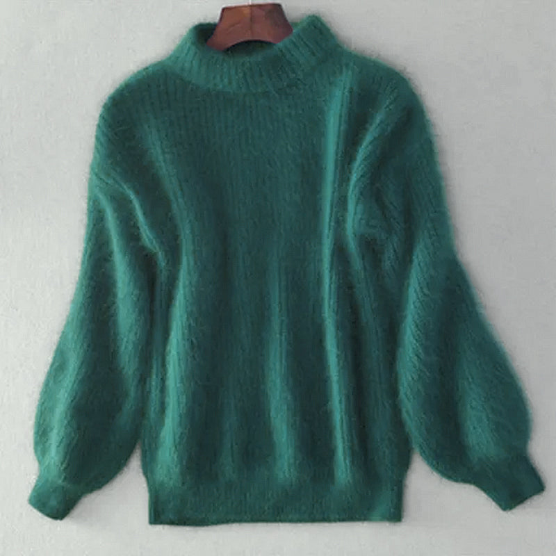 Ladies Loose Turtleneck Sweater | Wide Sleeves