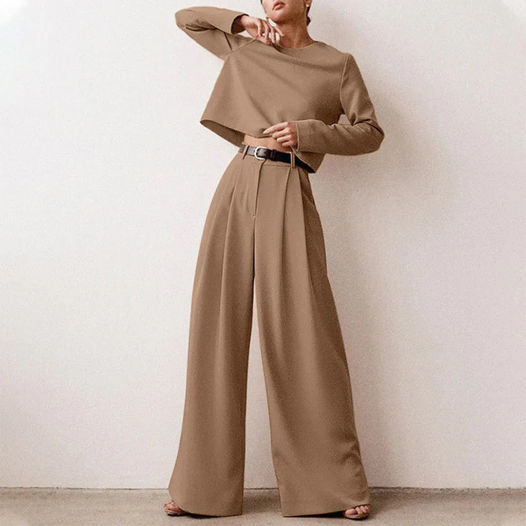 Ladies Trouser Suit | Cropped Top Suit