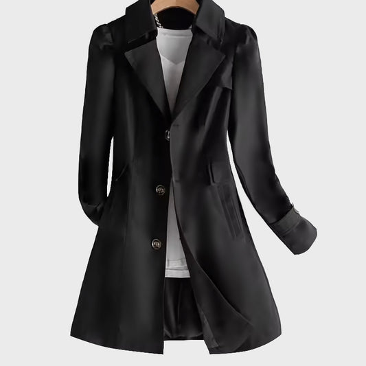Ladies Tailored Trench Coat | Double Button Closure