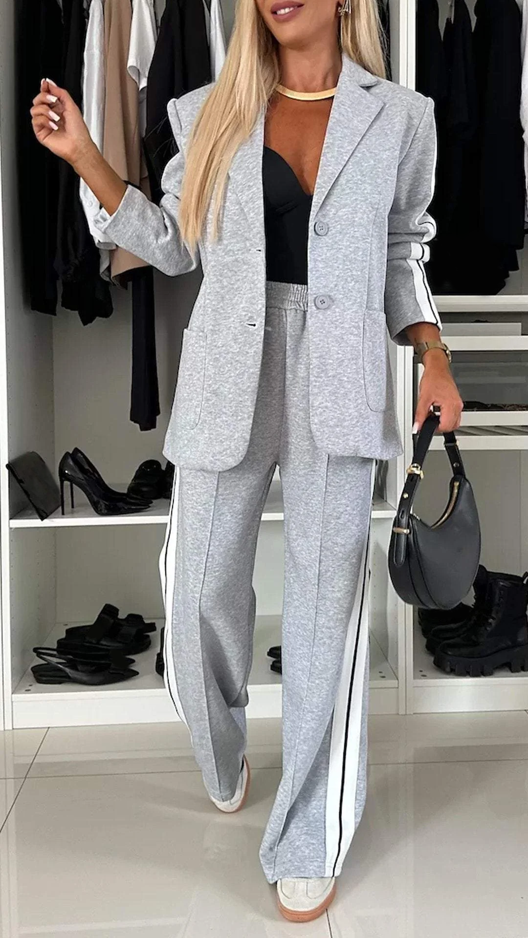 Trouser Suit For Women | Casual Stripe Design