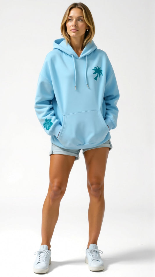 Ladies Embroidered Hoodie | Oversized Back Design