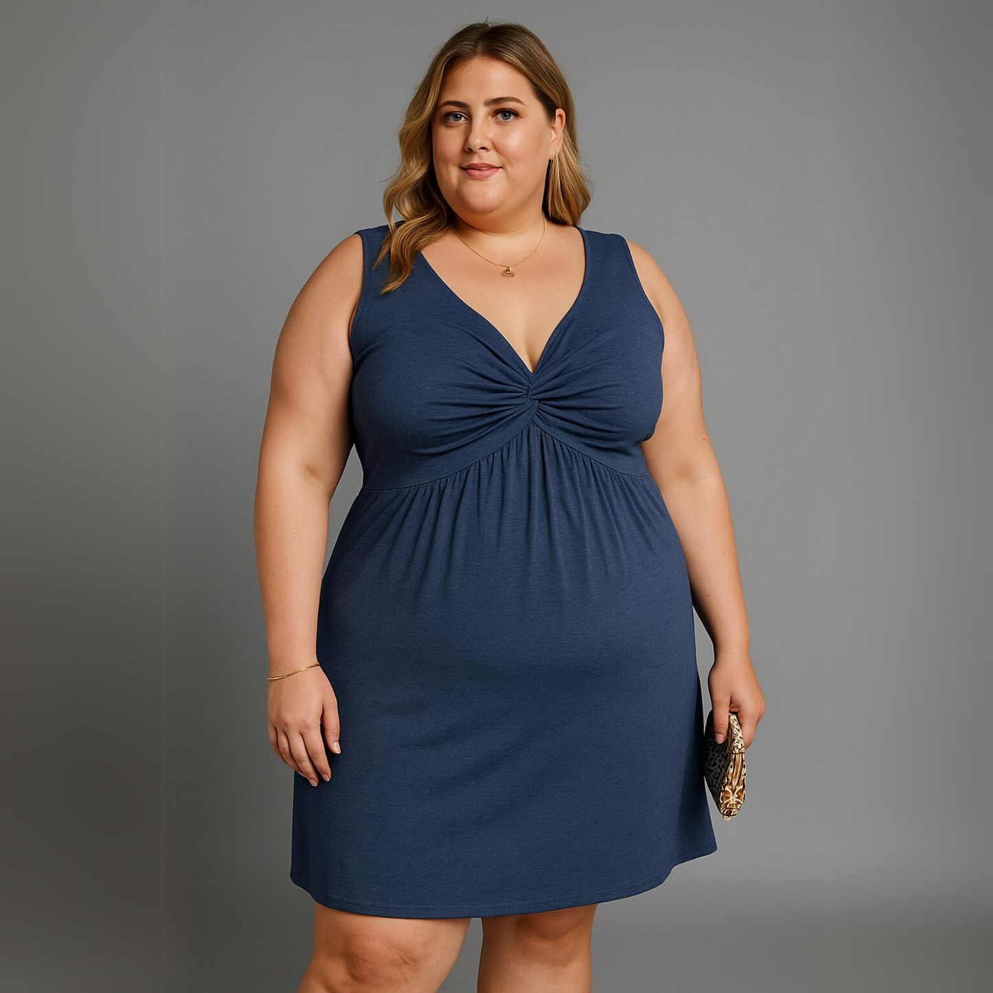 Women Sleeveless Summer Dress | V Neck Casual