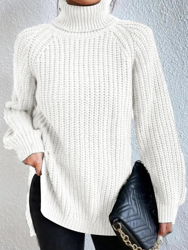 Women Knitted Turtleneck Jumper | Long Sleeve