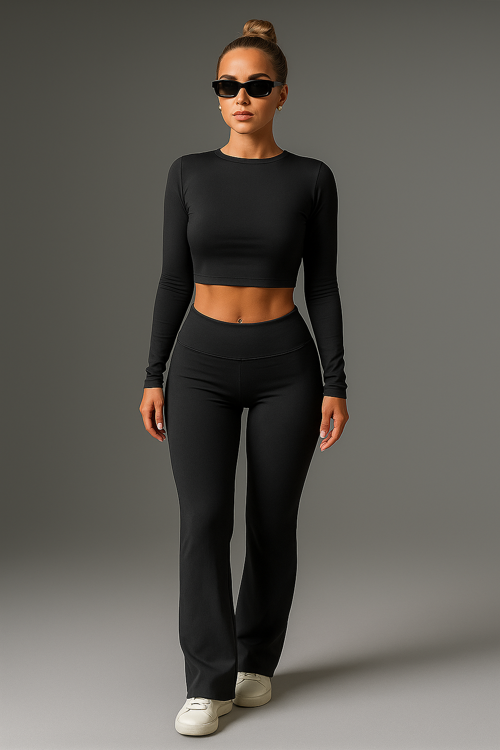 Women Two Piece Crop Top Set | High Waist
